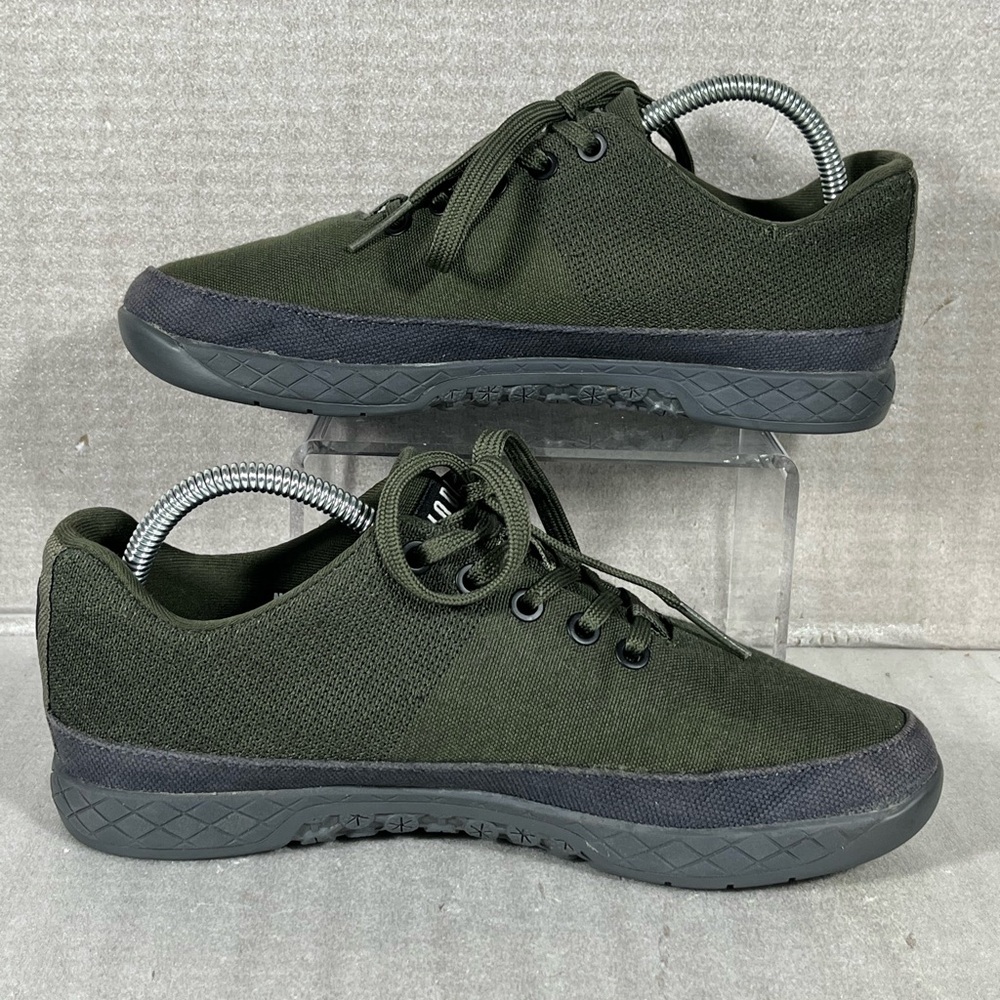 NOBULL Unisex Training Shoes Men's 6.5/Women's 8 Green Army Canvas Lace Up - Picture 2 of 9